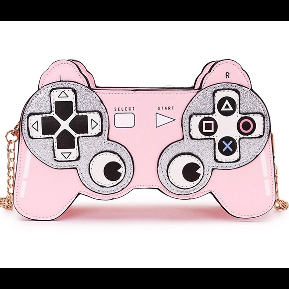 SOLD!! Pink Video Game Controller Crossbody Purse - Picture 3 of 3